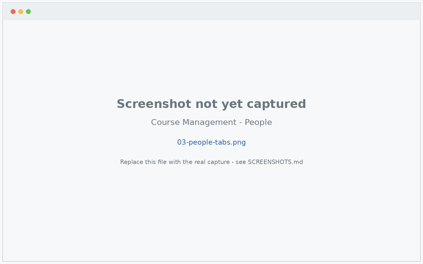People Management with the three tabs